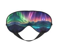 Dark Northern Lights Masque doux pour les yeux / Masque de sommeil / Masque occultant pour les yeux Convient pour Voyage/Bureau/Yoga/sieste