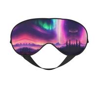 Dark Northern Lights Masque doux pour les yeux / Masque de sommeil / Masque occultant pour les yeux Convient pour Voyage/Bureau/Yoga/sieste