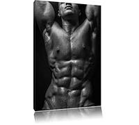 Dark Peinture sur toile Sixpack corps, énorme XXL Photos complètement encadrée avec civière, art impression sur murale avec cadre, moins cher que la peinture ou de l'image, aucune affiche ou un poster taille: 60x40 cm