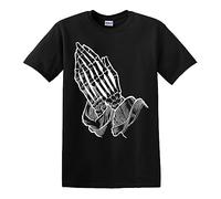 Dark Prayer Goth T-T-Shirts à Manches Courtes/Angel//Praying/Hands//Skeleton/Love//Gift/Gothic/to/p/Tee(Small)