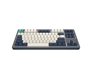 Dark Project KD87B LTD Clavier de Jeu en Aluminium, TKL, 87 Touches, interrupteurs mécaniques Gateron Cap Sarcelle, stabilisateurs graissés, rétroéclairage RVB Personnalisable, Clavier Filaire USB