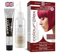 Dark Red Hair Dye Permanent with Anti-Breakage Plex Hair Care, Vegan Hair Dye & Cruelty-Free, PPD Free, 100% Grey Coverage, Dark Red Hair Colour, For All Hair Types. Smart Beauty