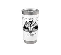Dark Romance Books Club Dragons Fly Dragon or Die Book Nerd Gobelet isotherme en acier inoxydable double paroi