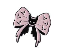 Dark Romance Broche squelette avec nœud - Bijou d'Halloween - Broche goutte à goutte pour style gothique, décoration de tenue - Broche goutte à goutte, Einheitsgröße, comme décrit