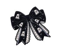 Dark Romance Broche squelette avec nœud - Bijou d'Halloween - Broche goutte à goutte pour style gothique, décoration de tenue - Broche goutte à goutte, Einheitsgröße, comme décrit