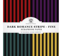 Dark Romance Stripe Scrapbook Paper - Fine: 20 Double-Sided Sheets for Scrapbooking, Junk Journals, Card Making, Decoupage, Origami, Paper Crafts, DIY Projects and Mixed Media
