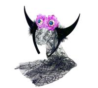 Dark Series Serre-tête en corne de diable pour Halloween, bandeau effrayant pour fête, spectacle, cosplay