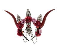 Dark Series Serre-tête en corne de maléfique pour Halloween, bandeau de fête, diadème de scène, bandeau gothique pour fête