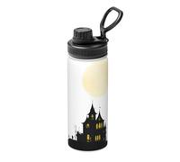 Dark Shadows in The Moonlight Bouteille d'eau isotherme en acier inoxydable avec couvercle pour adultes Idéal pour un usage quotidien et les activités de plein air 532 ml