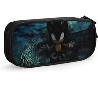 Dark Sonic Pencil Pen Case Widepen Bag Avec Fermeture ¿¿Clair Noir[109]