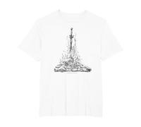 【Dark Souls】 Dark Souls 019 T-Shirt, Homme Grandes Tailles, Blanc, 5X Tall