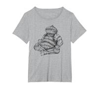 【Dark Souls】 Dark Souls 051 T-Shirt, Femme Grandes Tailles, Gris Chiné, 2X