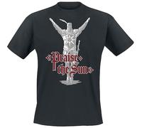 Dark Souls Praise The Sun Homme T-Shirt Manches Courtes Noir XL 100% Coton Regular/Coupe Standard