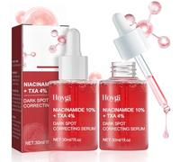 Dark Spot Correcting Glow Serum, Niacinamide Serum Visage, Niacinamide 10% + TXA 4%, serum anti tache visage-Estompe les Taches Brunes pour une Peau Terne-2 X 30 ml (A)