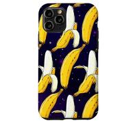 Dark Starry Skies Galaxy Black Kitschy Art Bananes in Space Coque pour iPhone 11 Pro