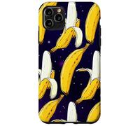 Dark Starry Skies Galaxy Black Kitschy Art Bananes in Space Coque pour iPhone 11 Pro Max