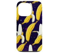 Dark Starry Skies Galaxy Black Kitschy Art Bananes in Space Coque pour iPhone 13 Pro