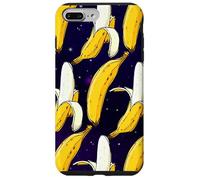 Dark Starry Skies Galaxy Black Kitschy Art Bananes in Space Coque pour iPhone 7 Plus/8 Plus