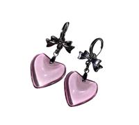 Dark Styles Boucles d'oreilles en forme de cœur en alliage hypoallergénique avec crochet léger et sécurisé pour un usage quotidien Boucles d'oreilles sensibles pour la peau sensible, taille unique