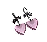 Dark Styles Boucles d'oreilles en forme de cœur en alliage hypoallergénique avec crochet léger et sécurisé pour un usage quotidien, taille unique, Comme décrit, Comme décrit.