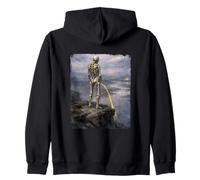 Dark Surreal Art Death Pissing Skeleton Gothic Weird Humor Sweat à Capuche
