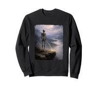 Dark Surreal Art Death Pissing Skeleton Gothic Weird Humor Sweatshirt