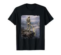 Dark Surreal Art Death Pissing Skeleton Gothic Weird Humor T-Shirt