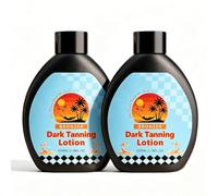 Dark Tanning Lotion with Bronzer, Accélérateur Hydratant pour Visage & Corps, Autobronzant Naturel sans Soleil, Formule Sans Traces, Effet Hâlé Doré Rapide (2pc)