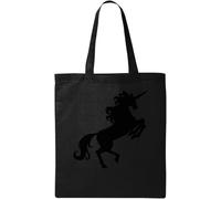 Dark Unicorn Art Sac fourre-tout en coton écologique Noir Taille unique, noir, One Size
