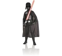 RUBIE'S STAR WARS Officiel - Costume Dark Vador - Taille 7-8 Ans - Déguisement Officiel Star Wars avec Combinaison, Cape, Masque et Ceinture - Pour Hallowwen, Carnaval, Cadeau Noël
