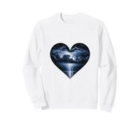 Dark Valentine Heart Storm Love Emotional Romance Artistic Sweatshirt