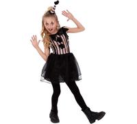 Dark Vintage Clown Costume Girls - L