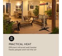 Dark Wave Stand Radiateur infrarouge 2000W Pied de support avec tube carbone doré IP65