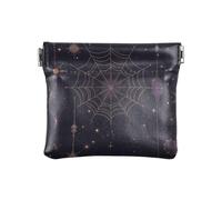 Dark Wind Vampire Web Moon Porte-monnaie en cuir PU pour femme Porte-monnaie Portable Porte-monnaie Organisateur de cartes pour femme, Lune toile de vampire vent sombre, 1 size, Moderne