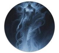 Dark World 1000 Piece Round Puzzle Portrait-Puzzle Jigsaw Puzzle for Adults and Kids, Challenging & Brainteasing Stress Reliver Family Educational Games 1000pcs (67.5x67.5cm)