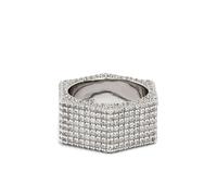Darkai, Homme, Accessoires, Gris, Taille: 48 MM Bolt Pavé Ring