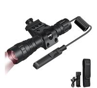 DARKBEAM Lampe Torche IR 850nm LED Lampe de Poche Infrarouge, Travailler avec l'équipement de Vision Nocturne, Puissant Invisible Lumière Rechargeable pour chasse, observation, sauvetage, avec clip