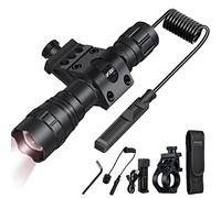 DARKBEAM Lampe Torche IR 940nm LED Lampe de Poche Infrarouge, Travailler avec l'équipement de Vision Nocturne, Puissant Invisible Lumière Rechargeable pour chasse, observation, sauvetage, avec clip