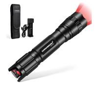 DARKBEAM Lampe Torche LED Ultra Puissante Rouge Rechargeable, Diminution Progressive Zoomable Portable Lampe de Poche à lumière Rouge pour le Chasse, Camping, Observation, Astronomie, Pêche, Sauvetage