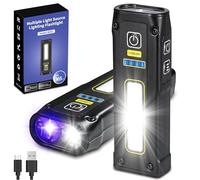 DARKBEAM Lampe Torche UV 365nm Lumiere Noire, Lampe de poche LED Haute Luminosité, USB C Rechargeable, Mini Lampe Ultraviolet - Alimentation d'urgence - Urine, Détecteur de Scorpion,Résine Durcissante