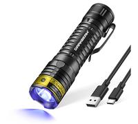 DARKBEAM Lampe Torche UV 395 nm Lumière Noire LED, Lampes de Poche Mini mais Puissante USB -C Rechargeable, Lampe Wood Ultraviolette Détecteur pour d'Urine, Uranium Verre, Taches, Ambre, Résine