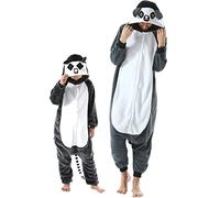 DarkCom Lémurien Onesie pour Enfants et Adultes,Vêtements de Nuit Combinaison Parent-Enfant Cosplay Animal Halloween Kigurumi Costume Pyjama de Noël 4-5 T