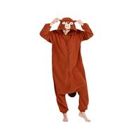 DarkCom Unisexe Adulte Cosplay Castor Animal Onesie Une pièce Pyjama XL