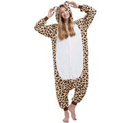 DarkCom Unisexe Adulte Cosplay Léopard Animal Onesie Kigurumi Costume One Piece Pyjamas Vêtements de Nuit Combinaison L