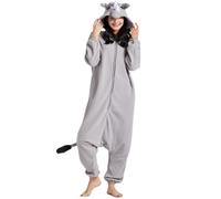 DarkCom Unisexe Adulte Cosplay Rhinos Animal Onesie Kigurumi Costume One Piece Pyjamas Vêtements de Nuit Combinaison M