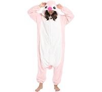 DarkCom Unisexe Adulte Cosplay Rose Pingouin Animal Onesie Kigurumi Costume One Piece Pyjamas Vêtements de Nuit Combinaison M