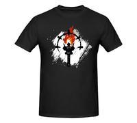 Darkest-Dungeon-T-Shirt-Streetwear-Plus-Size-Cotton-Crewneck-Custom-Short-Sleeve-Tshirt Black M