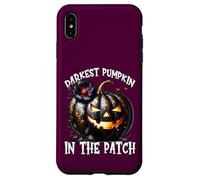Darkest Pumpkin in The Patch for Goth Mom Floral Halloween Coque pour iPhone XS Max