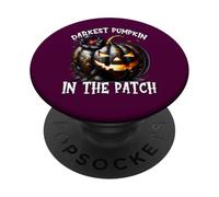 Darkest Pumpkin in The Patch for Goth Mom Floral Halloween PopSockets PopGrip Adhésif