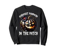 Darkest Pumpkin in The Patch for Goth Mom Floral Halloween Sweatshirt